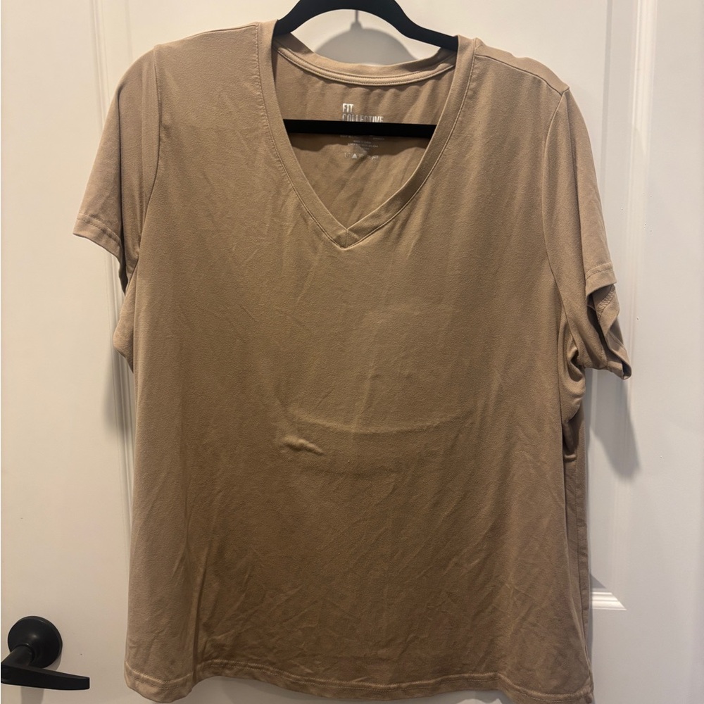 Tan V-Neck Women's Tee
